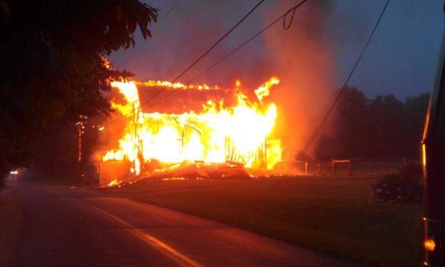 Barn Fire - Lafayette Road - West Brandywine Twp. - May 2012