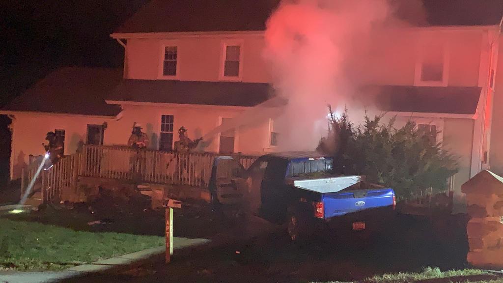 Accident with fire into a house - Wagontown Fire Company