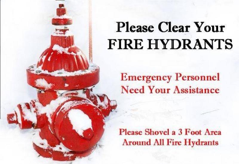 Cold Weather Safety And Clear Fire Hydrants - Wagontown Fire Company